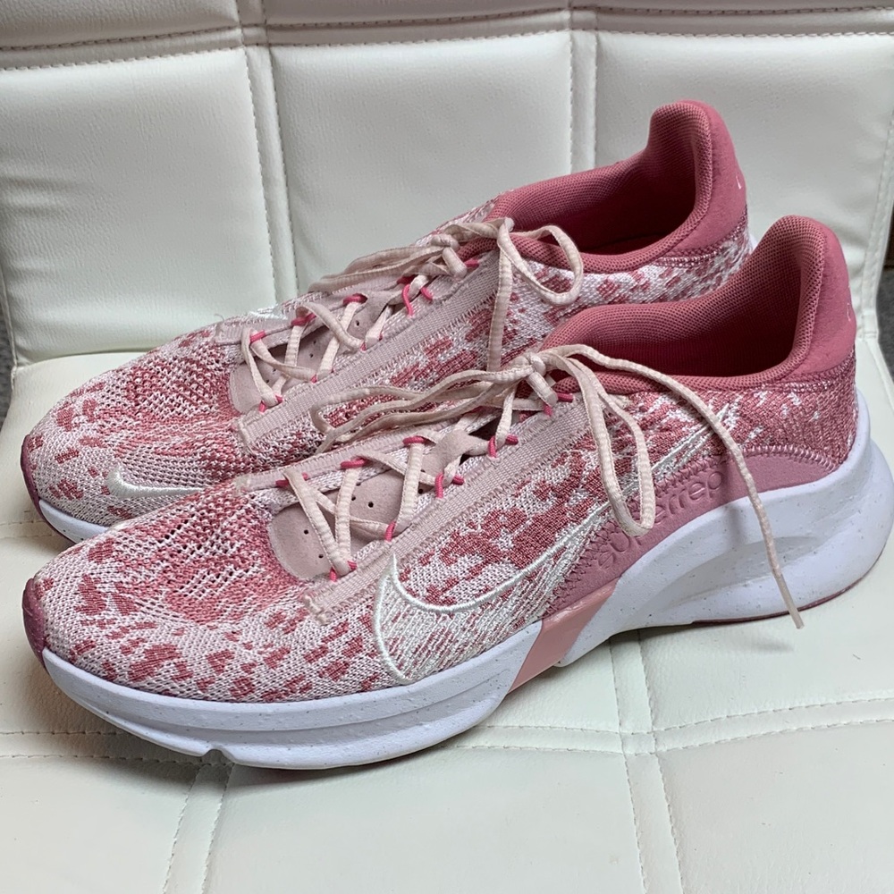 Nike SuperRep Go 3 Flyknit Next Nature Tennis Athletic Shoes Pink Size 11